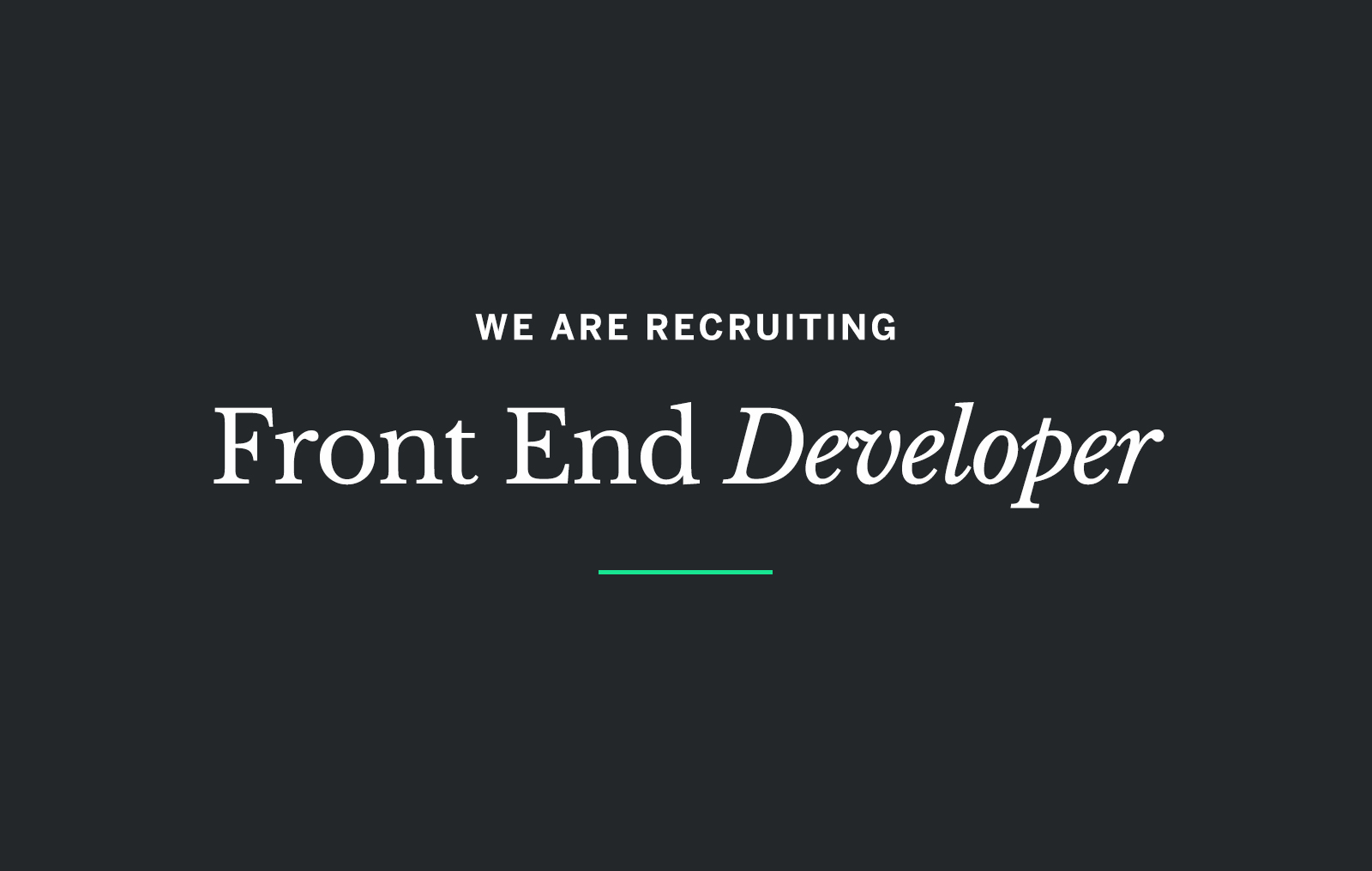 careers front end developer